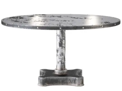 Viktor Industrial Solid Metal and Cast Iron Dining Table 3D model