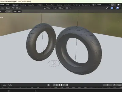tire MOTO DV3 non brand high poly 3D model