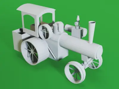 5- Steam Tractors- High detail 3d models Low-poly 3D model