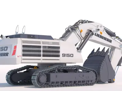 Mining Excavator Liebherr R9150 3D model
