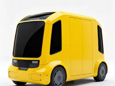 Modern Autonomous Electric Delivery Pod 3D Model Low-poly 3D model