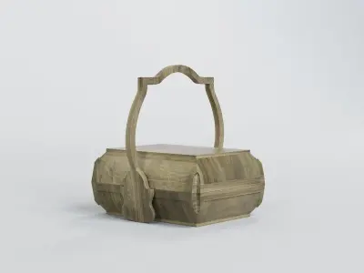 Chinese Antique Basket 01 3D model