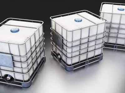 Industrial Liquid Storage IBC Container 3D Model Low-poly 3D model