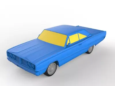Dodge Coronet 1966 Classic Car 3D print model