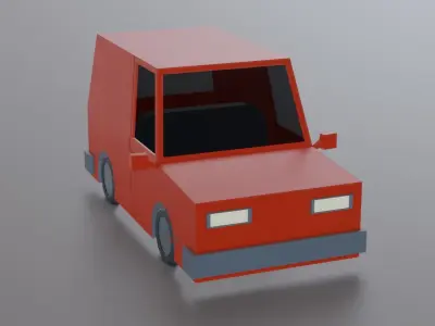 Van Car Free low-poly 3D model purchase
