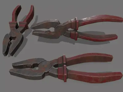 nippers pliers Low-poly 3D model