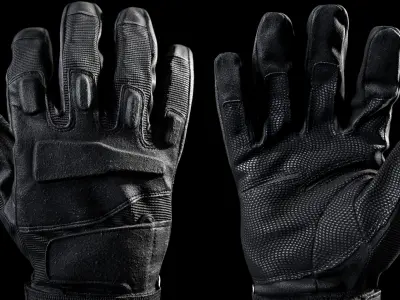 Tactical Gloves 041 Low-poly 3D model