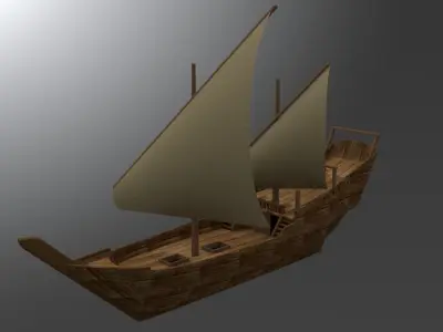 dhow boat 3D model