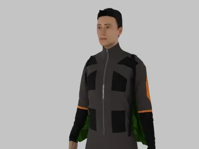 Parachute Jumper Low-poly 3D model purchase
