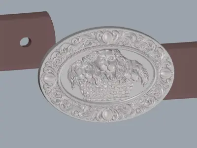 Women Belt with Classic art Art Work  Design File 3D print model