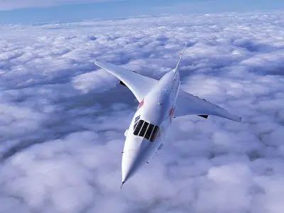 CONCORDE british supersonic jet 3D model
