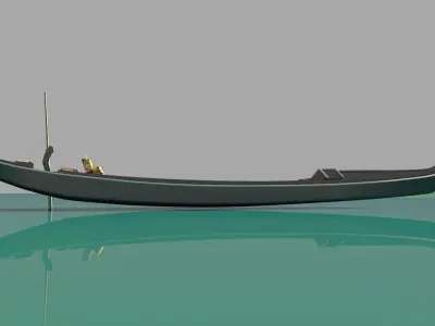 Venetian gondola 3D model