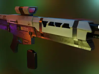 Sci-Fi DMR Free low-poly 3D model