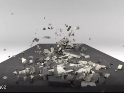 Bomb Crack Ground Line 02 Low-poly 3D model