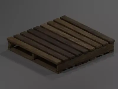 Standard Wood Pallet Low Poly  Low-poly 3D model