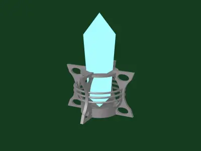 Crystal Sci-fi Magic Lamp Free low-poly 3D model