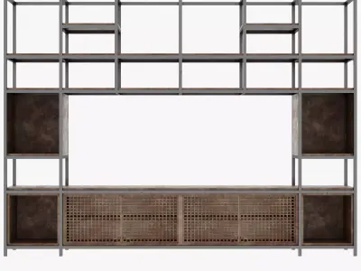 Industrial style cabinet 3D model