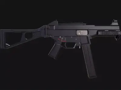 UMP45 Submachine Gun Low-poly 3D model