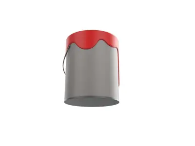 Cartoon Paint Bucket 3D model