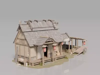 Traditional Japanese House 25 3D model