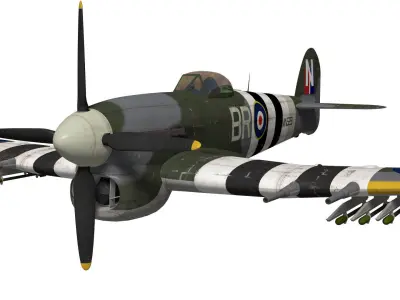 hawker typhoon  MK1b 3D model purchase