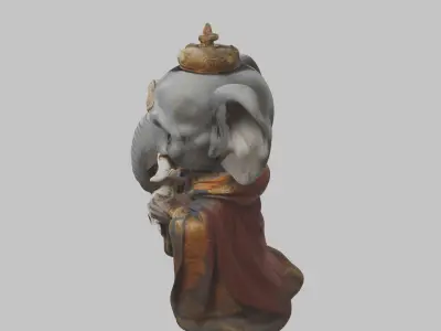 elephant warlock Character Low-poly 3D model