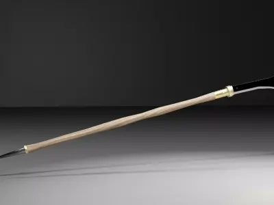 Arbir halberd - Wooden Spear Low-poly 3D model