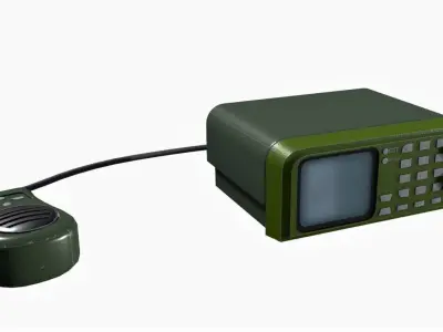 game-ready Radio Telegraph  Free low-poly 3D model