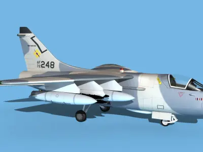 Chance Vought A-7E Corsair II V15 NM ANG 3D model