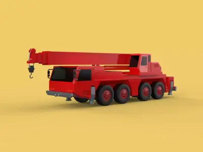 ALL-TERRAIN TELESCOPIC MOBILE CRANE CRAWLER LIFTING JIB TRUCK 3D model