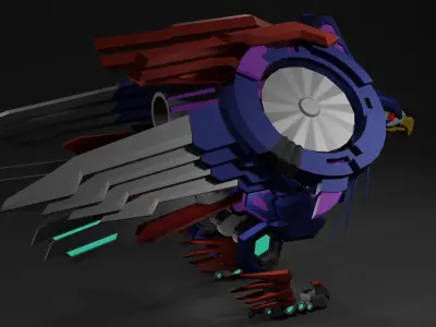 Eagle Robot Low-poly 3D model