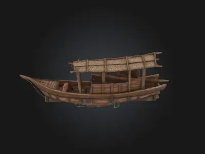 Rustic Riverboat  Drift Through Time and Tranquility 3D model
