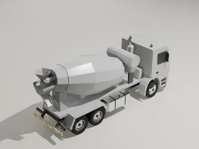 Concrete Mixer Truck 3D model by 3dmachine from CGTrader