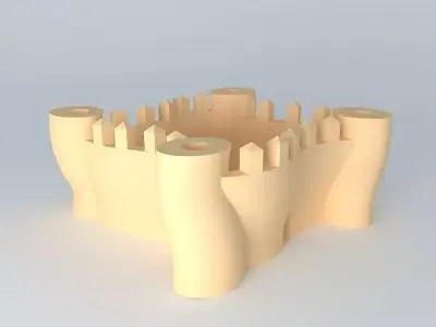 Distorted Castle 2 Free 3D model