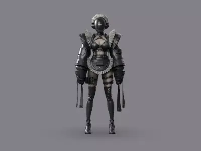 Night City Character Maid 3D model