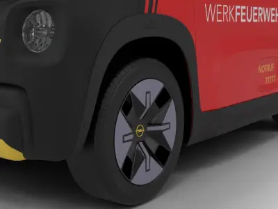 Opel Rock-e 2020  Fire  Service  3D model