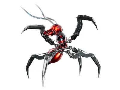 Robotic Character Ant Bot without RIG Low-poly 3D model
