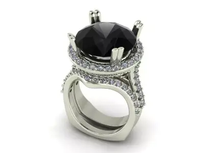 Black Diamond Two Part Ring 279 3D print model