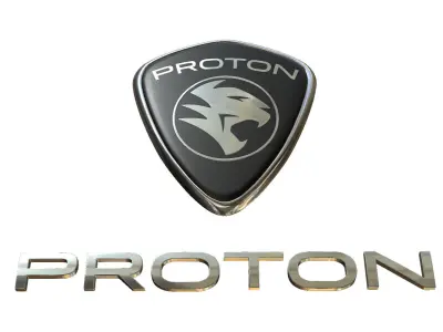 proton logo 3D model by 3dlogoman