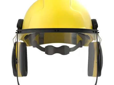 Safety Helmet 2 Yellow 3D model