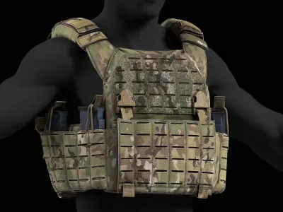 Shellback Tactical Rampage 2 0 Plate Carrier Low-poly 3D model