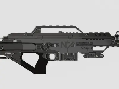 N7 RIFLE SILVER EDITION Free 3D model