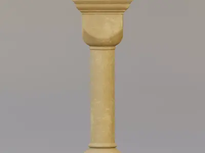 Cushion capital column Low-poly 3D model