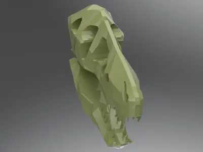 T-Rex Skull Low Poly Free 3D model