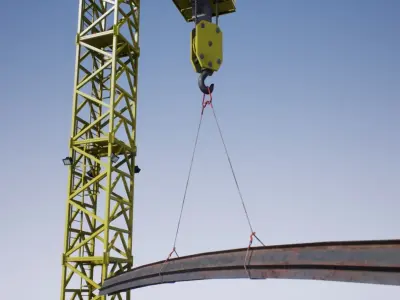 Modular Tower Crane  Low-poly 3D model