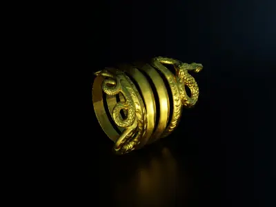 3d Model of  Snake Ring from Ancient Age 3D print model