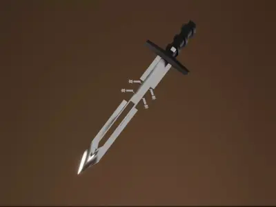 Sword R Low-poly 3D model