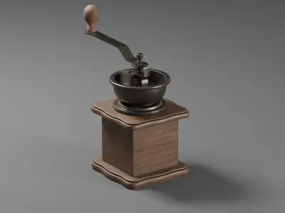 Vintage coffee grinder Low-poly 3D model purchase