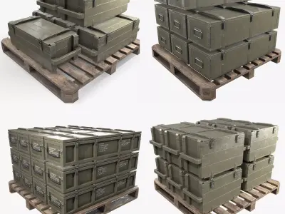 Military Cargo Case Collection 3D Model Pack