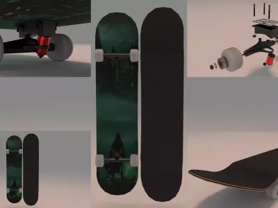 Harry Potter Hogwarts Castle Skateboard 3D model